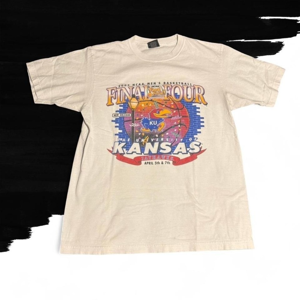 KANSAS JAYHAWKS - 2003 NCAA FINAL FOUR - SHORT SLEEVE T-SHIRT - MEDIUM